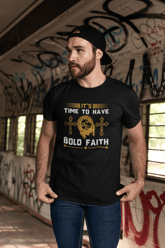 T-shirt ULTRABASIC pour hommes Il est temps d'avoir une foi audacieuse - Chemise religieuse chrétienne