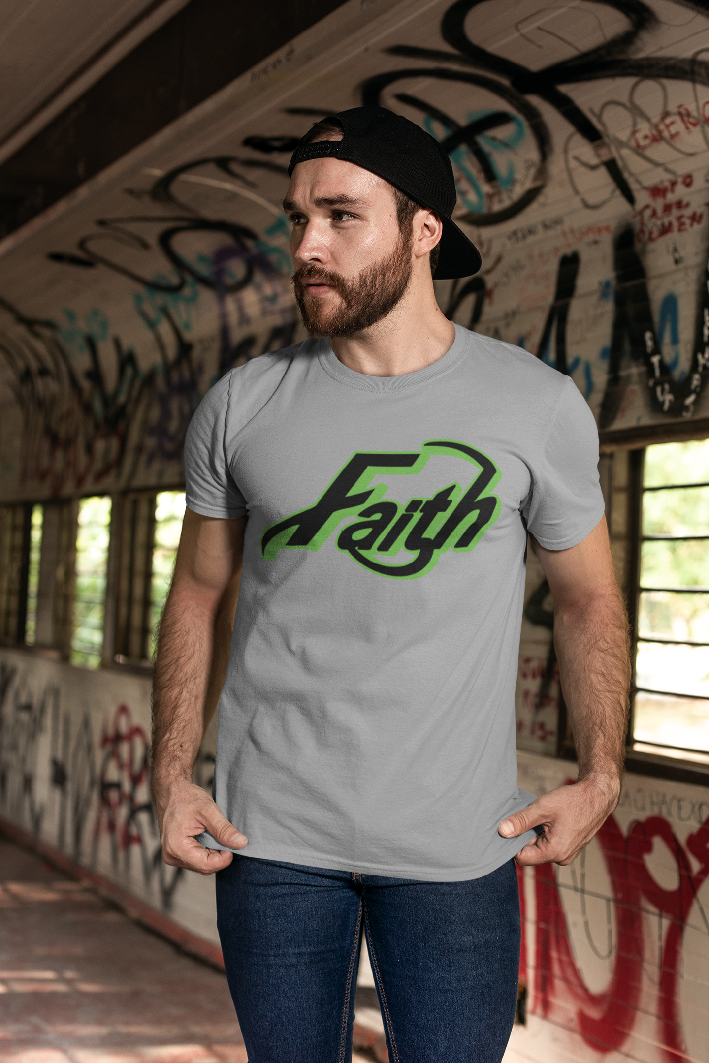 T-shirt ULTRABASIC pour hommes Faith - Chemise religieuse de la Bible du Christ