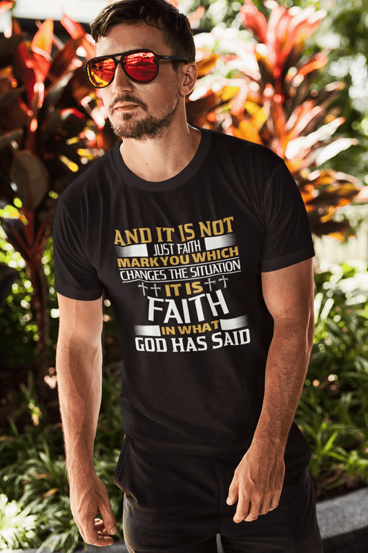 T-shirt ULTRABASIC pour hommes C'est la foi que Dieu a dit - Chemise religieuse chrétienne