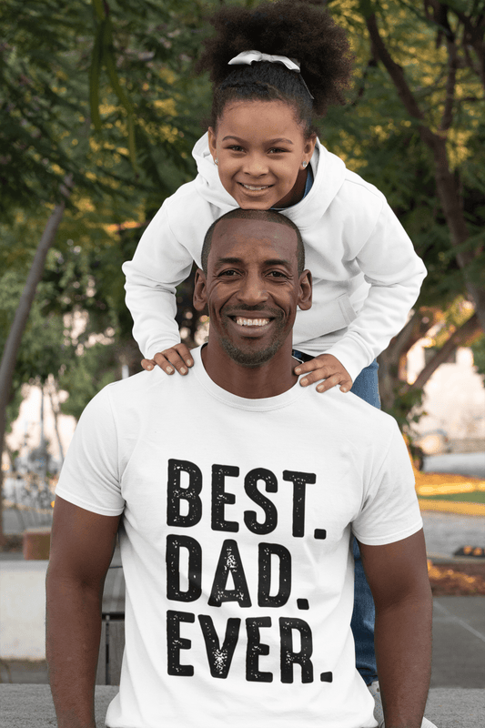 Men's Graphic T-Shirt Best Dad Ever 1 White Round Neck
