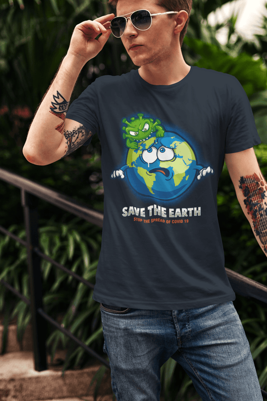 Unisex Adult T-Shirt Coronavirus Save The Earth Funny Covid-19 Shirt