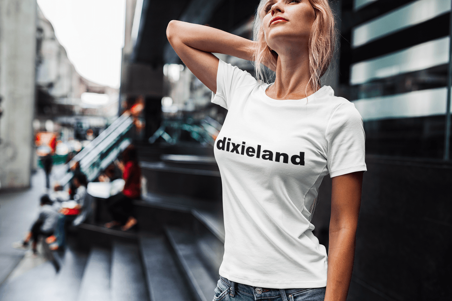 Dixieland Tourist Attraction T-shirt à manches courtes et col rond pour femme 00072