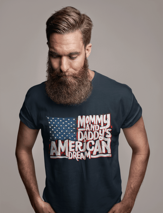 T-Shirt ULTRABASIC pour hommes, maman papa, rêve américain, drapeau américain, Vintage, décontracté, cadeau