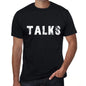 Talks Mens Retro T Shirt Black Birthday Gift 00553 - Black / Xs - Casual