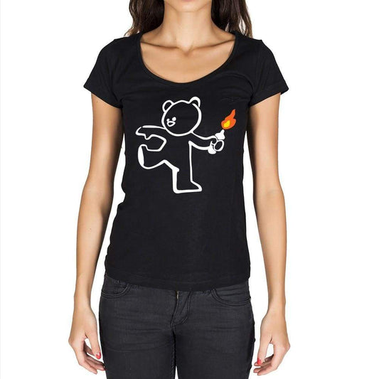 Teddy Bomber Black Gift Tshirt Black Womens T-Shirt 00190