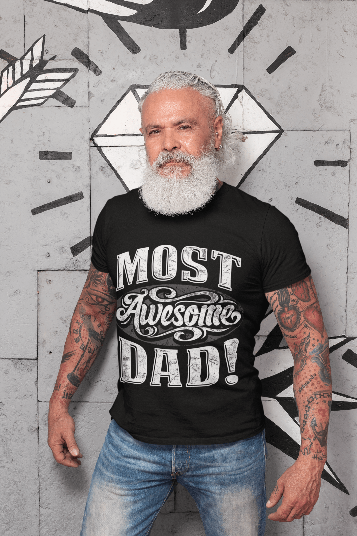 ULTRABASIC T-Shirt Homme Le Plus Génial Papa Fête des Pères Vintage Décontracté Fabuleux Cadeau