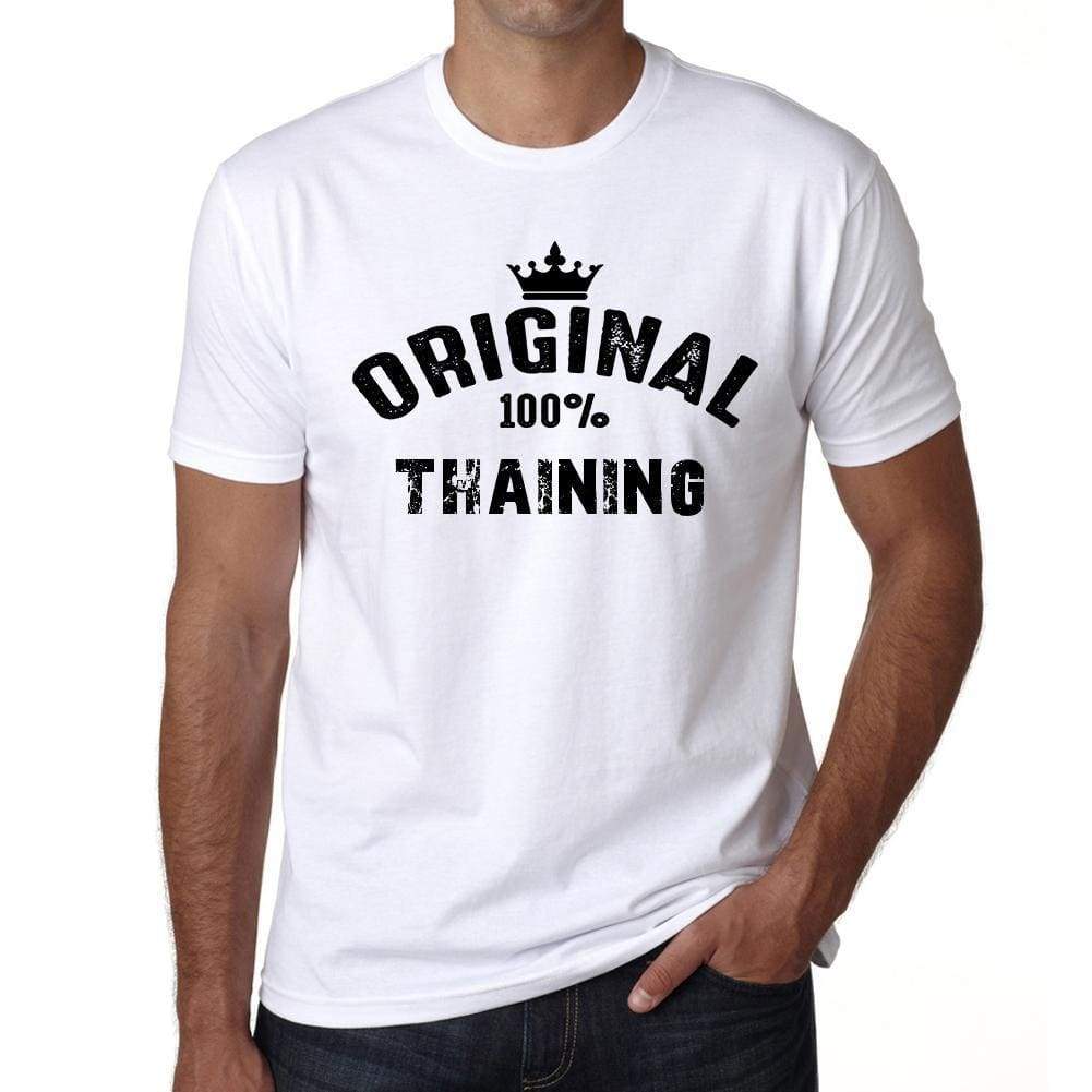 Thaining Mens Short Sleeve Round Neck T-Shirt - Casual