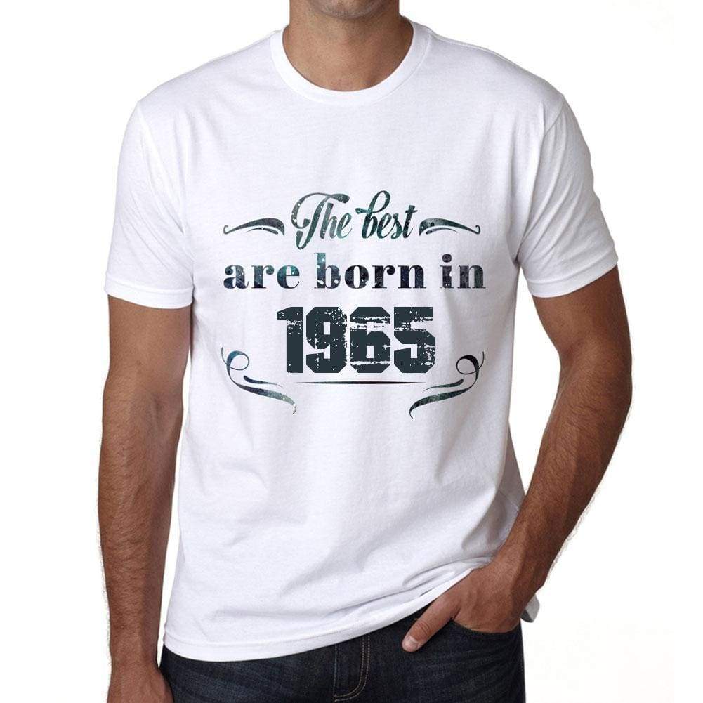 The Best Are Born In 1965 Mens T-Shirt White Birthday Gift 00398 - White / Xs - Casual