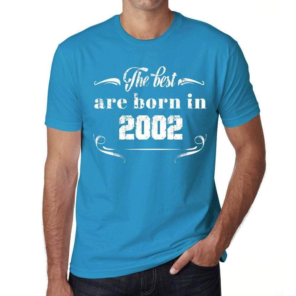 The Best Are Born In 2002 Mens T-Shirt Blue Birthday Gift 00399 - Blue / Xs - Casual