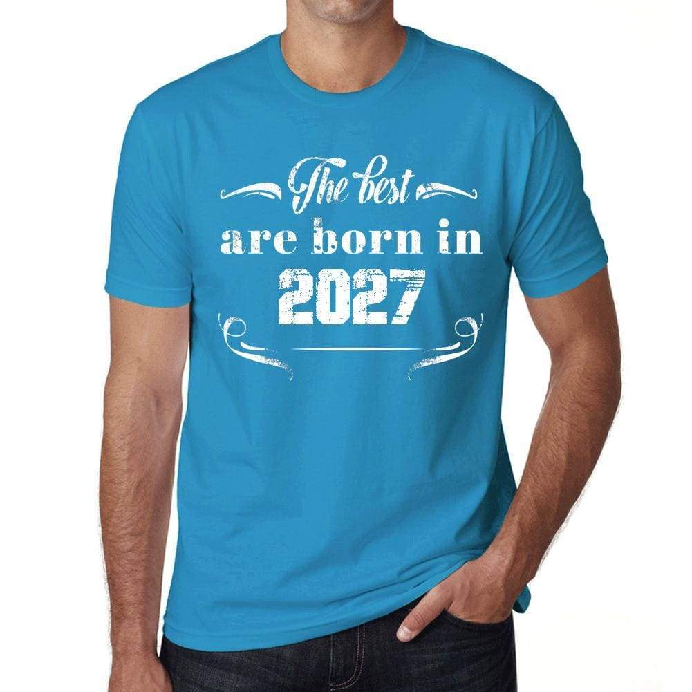 The Best Are Born In 2027 Mens T-Shirt Blue Birthday Gift 00399 - Blue / Xs - Casual