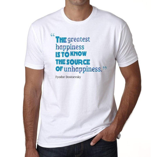 The Greatest Happiness Mens White Tee 100% Cotton 00169