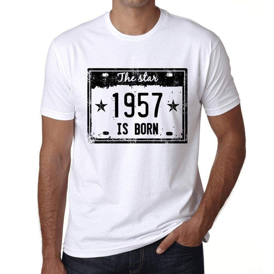 The Star 1957 Is Born Mens T-Shirt White Birthday Gift 00453 - White / Xs - Casual