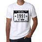 The Star 1991 Is Born Mens T-Shirt White Birthday Gift 00453 - White / Xs - Casual