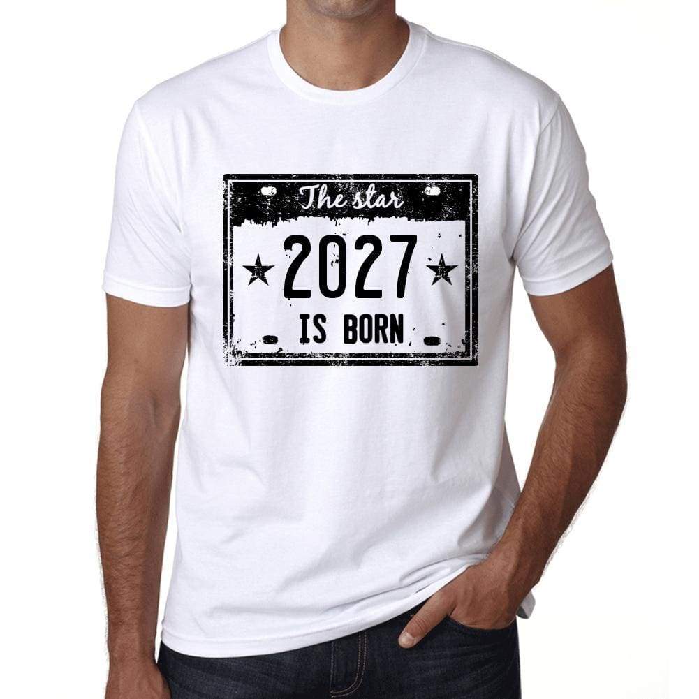 The Star 2027 Is Born Mens T-Shirt White Birthday Gift 00453 - White / Xs - Casual