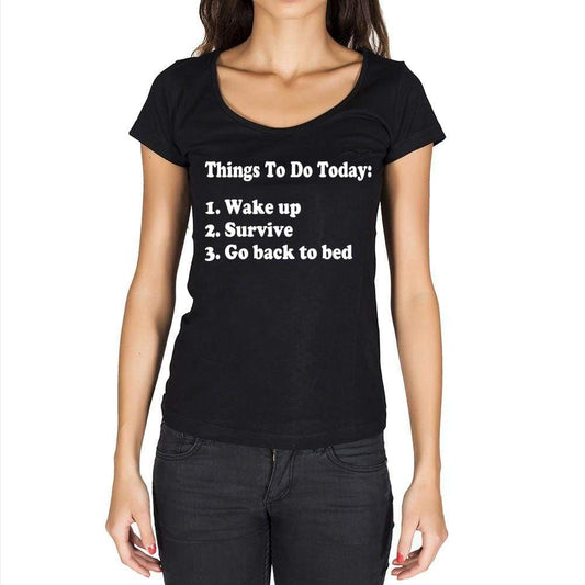 Things To Do Today Black Gift Tshirt Black Womens T-Shirt 00206