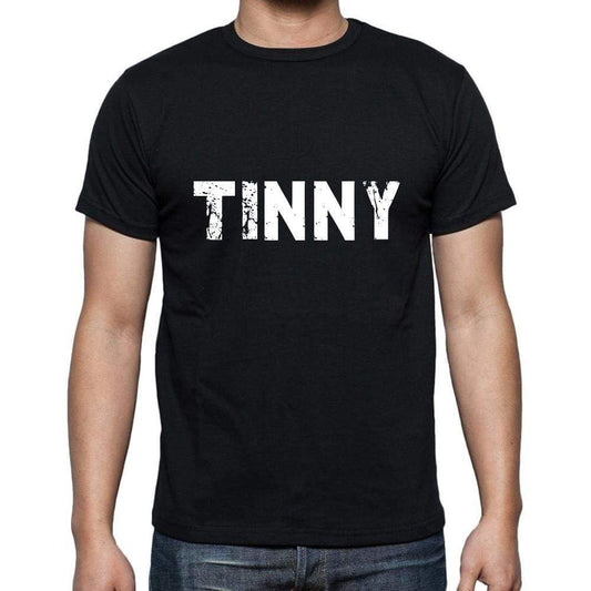 Tinny Mens Short Sleeve Round Neck T-Shirt 5 Letters Black Word 00006 - Casual