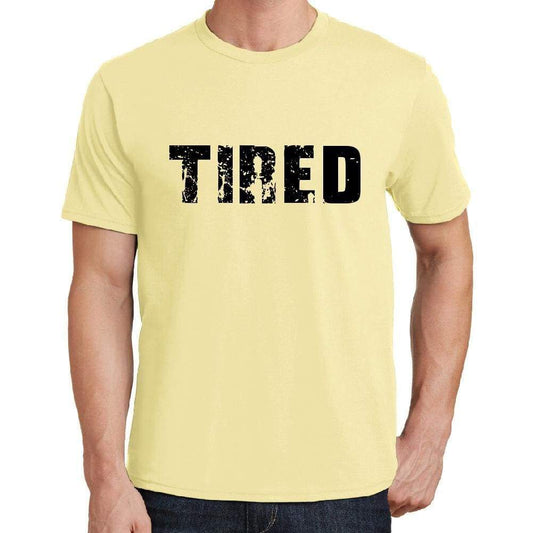 Tired Mens Short Sleeve Round Neck T-Shirt 00043 - Yellow / S - Casual