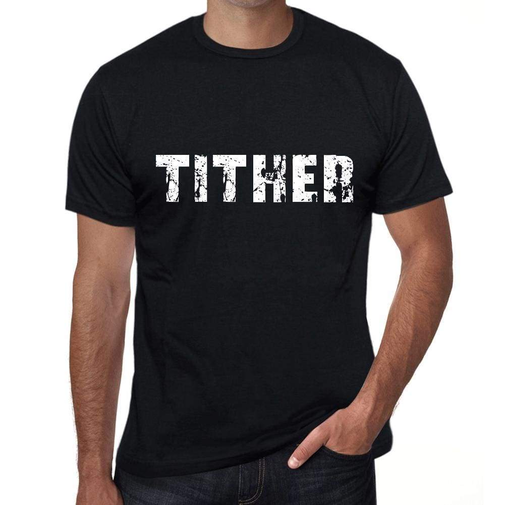 Tither Mens Vintage T Shirt Black Birthday Gift 00554 - Black / Xs - Casual