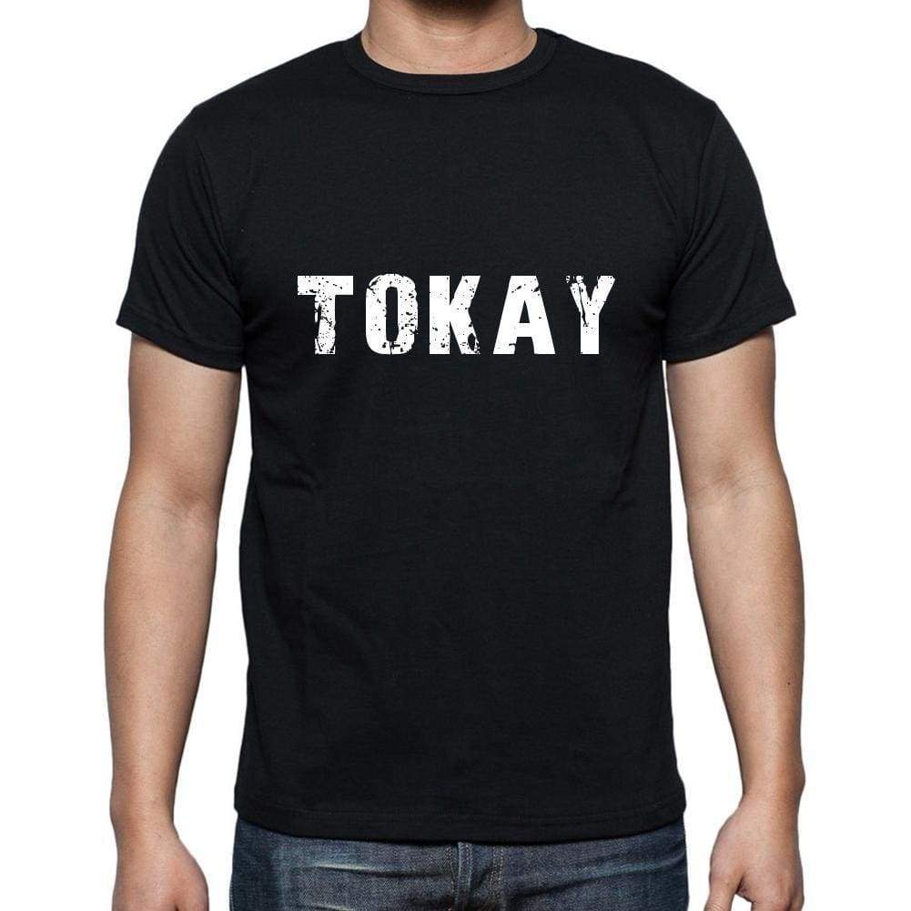 Tokay Mens Short Sleeve Round Neck T-Shirt 5 Letters Black Word 00006 - Casual