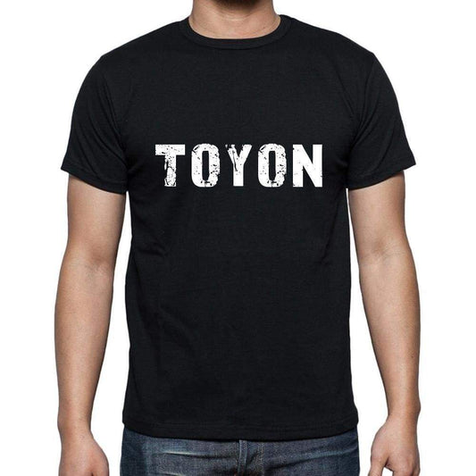 Toyon Mens Short Sleeve Round Neck T-Shirt 5 Letters Black Word 00006 - Casual