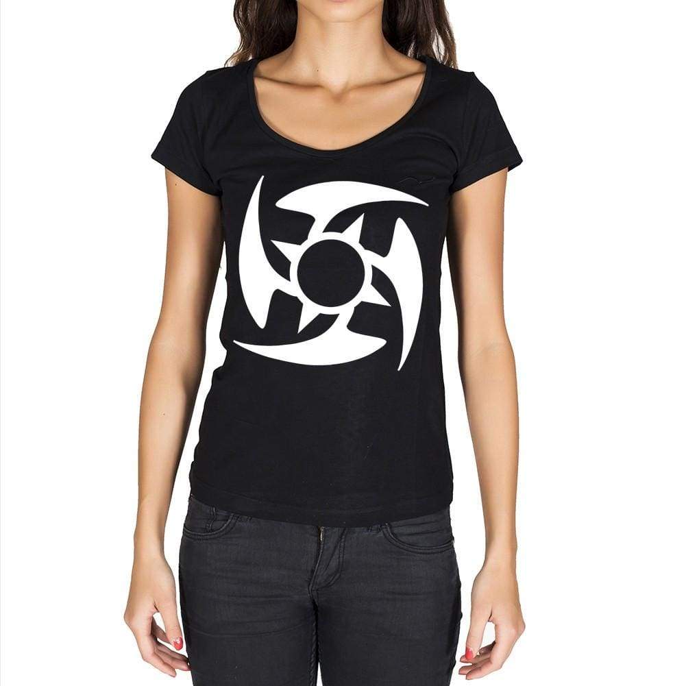 Tribal Star Tattoo Black Gift Tshirt Black Womens T-Shirt 00165