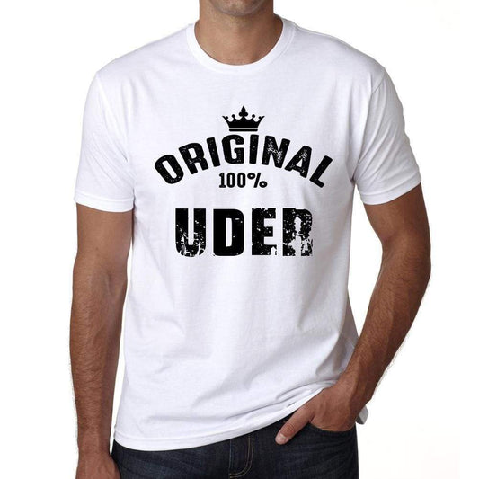 Uder 100% German City White Mens Short Sleeve Round Neck T-Shirt 00001 - Casual