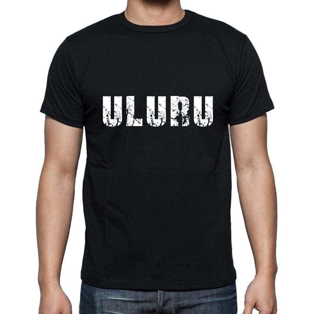 Uluru Mens Short Sleeve Round Neck T-Shirt 5 Letters Black Word 00006 - Casual