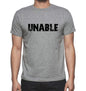 Unable Grey Mens Short Sleeve Round Neck T-Shirt 00018 - Grey / S - Casual