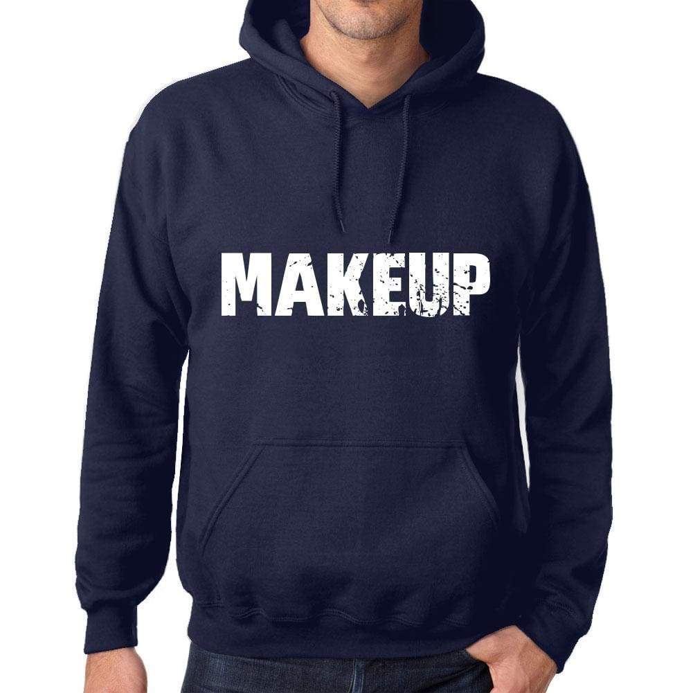 Unisex Printed Graphic Cotton Hoodie Popular Words Makeup French Navy - French Navy / Xs / Cotton - Hoodies