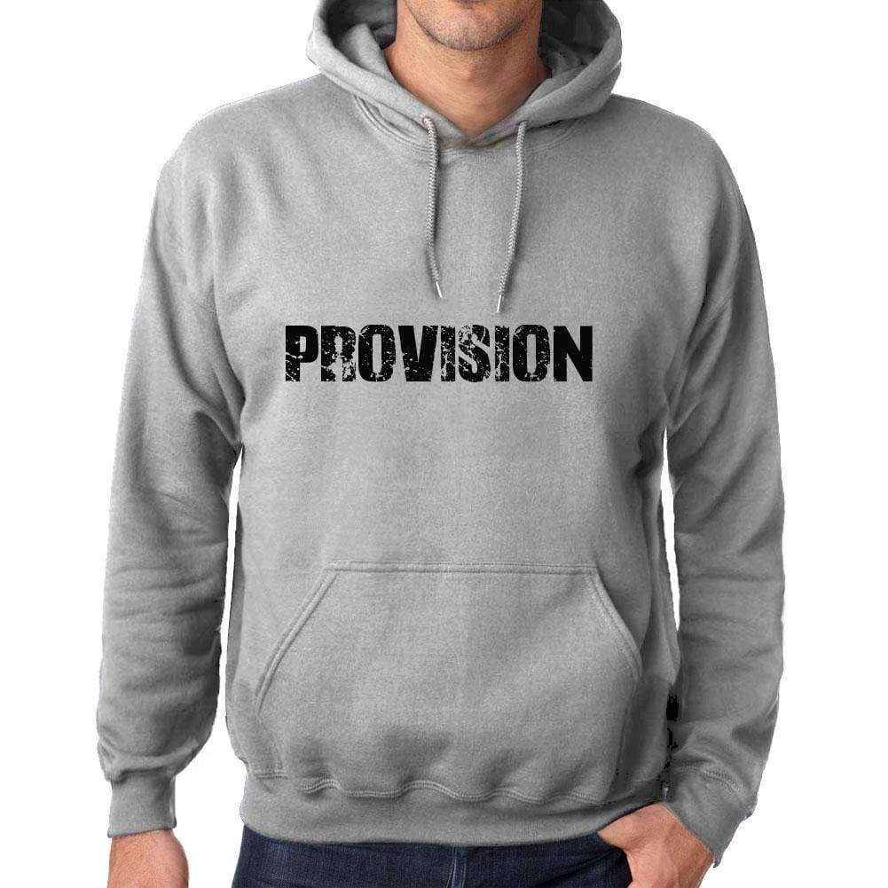 Unisex Printed Graphic Cotton Hoodie Popular Words Provision Grey Marl - Grey Marl / Xs / Cotton - Hoodies