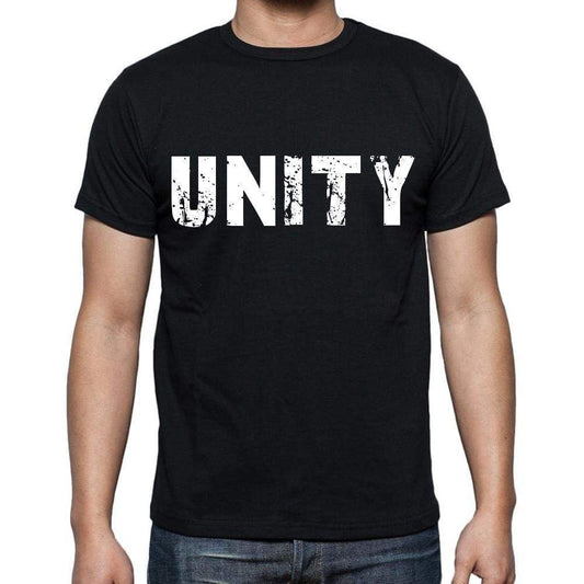 Unity White Letters Mens Short Sleeve Round Neck T-Shirt 00007