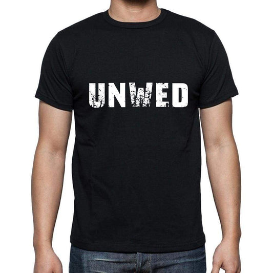 unwed Men's Short Sleeve Round Neck T-shirt , 5 letters Black , word 00006 - Ultrabasic
