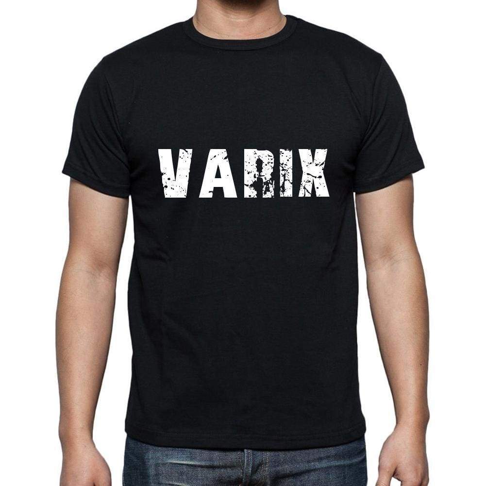 Varix Mens Short Sleeve Round Neck T-Shirt 5 Letters Black Word 00006 - Casual
