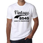 Vintage Aged To Perfection 2040 White Mens Short Sleeve Round Neck T-Shirt Gift T-Shirt 00342 - White / S - Casual