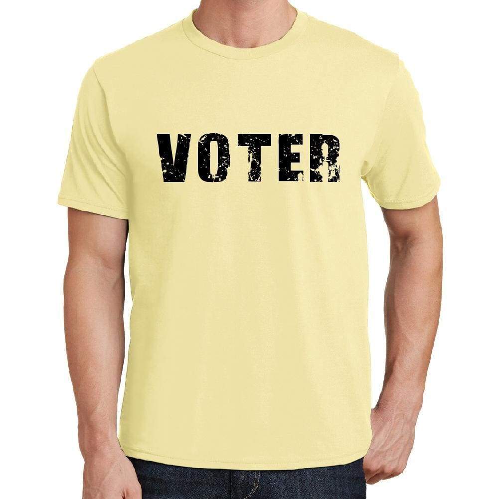 Voter Mens Short Sleeve Round Neck T-Shirt 00043 - Yellow / S - Casual