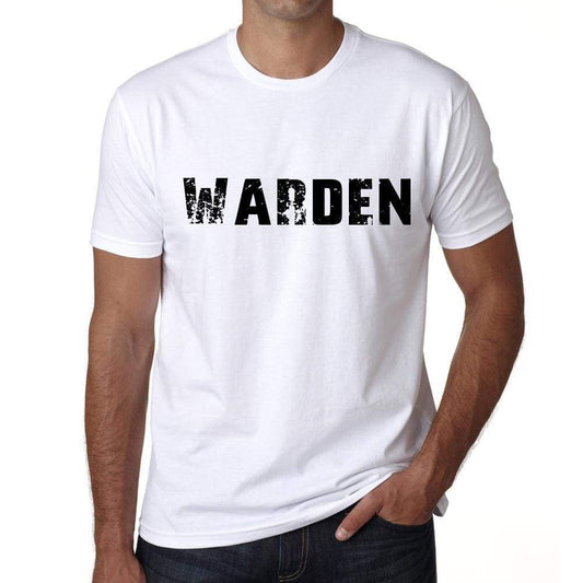 Warden Mens T Shirt White Birthday Gift 00552 - White / Xs - Casual