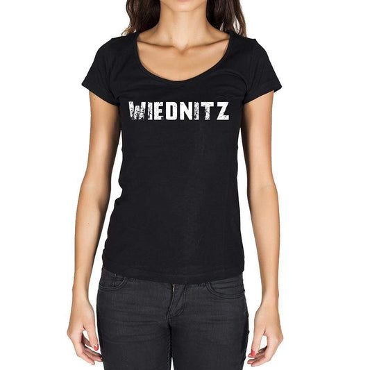 Wiednitz German Cities Black Womens Short Sleeve Round Neck T-Shirt 00002 - Casual