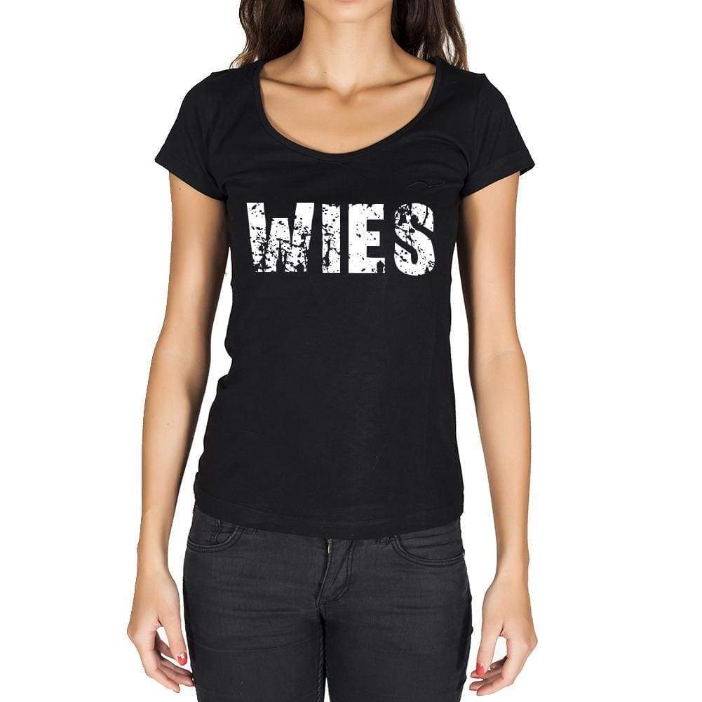 Wies German Cities Black Womens Short Sleeve Round Neck T-Shirt 00002 - Casual