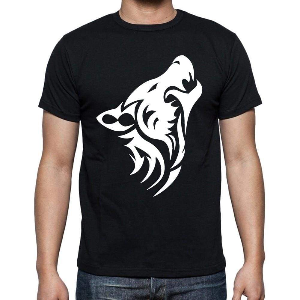 Wolf Tribal Tattoo Black Gift T Shirt Mens Tee Black 00166