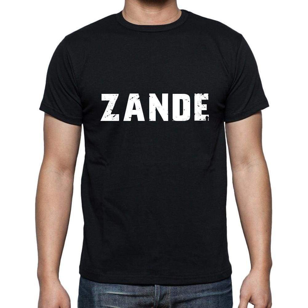 Zande Mens Short Sleeve Round Neck T-Shirt 5 Letters Black Word 00006 - Casual