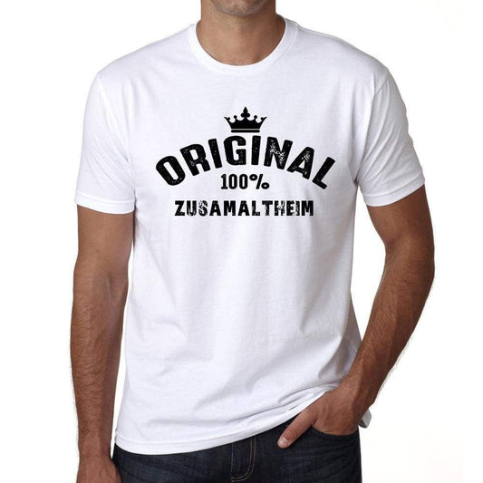Zusamaltheim 100% German City White Mens Short Sleeve Round Neck T-Shirt 00001 - Casual